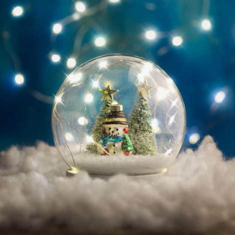 Decoração de Natal LED 7xLED/2xAA boneco de neve