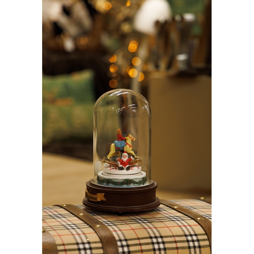 Decoração de Natal LED animada com música 8xLED/3xAAA branco quente