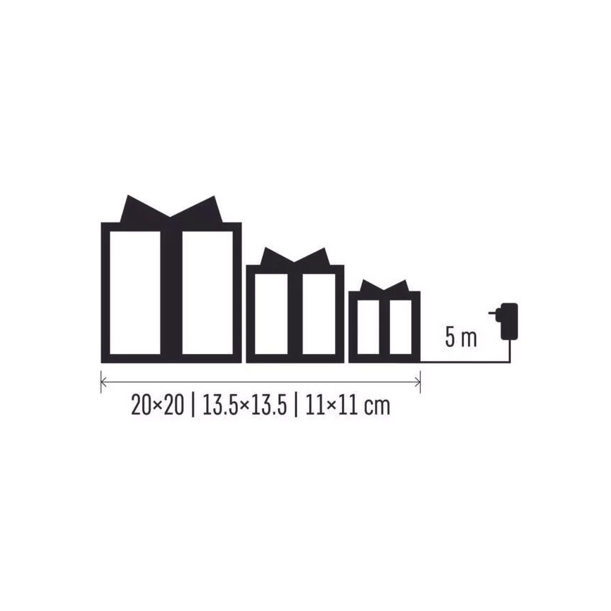 Decoração de Natal LED LED/2,25W/230V branco quente