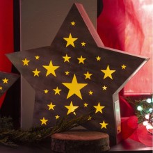 Decoração de Natal LED LED/2xAAA estrela