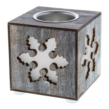 Decoração de Natal LED LED/2xAAA floco de neve