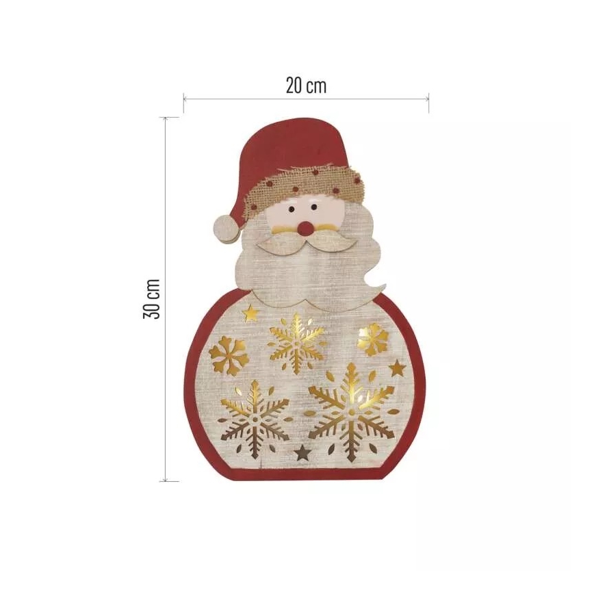 Decoração de Natal LED LED/2xAAA Santa