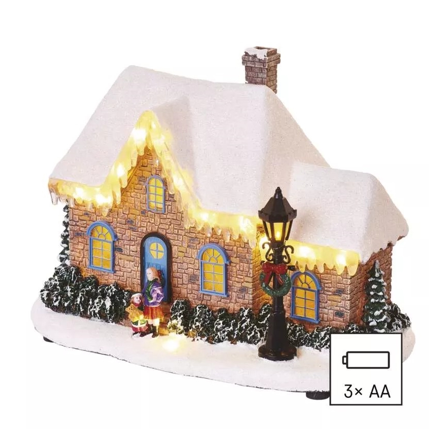Decoração de Natal LED LED/3xAA casa