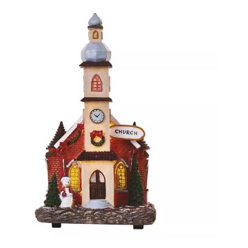 Decoração de Natal LED LED/3xAA igreja