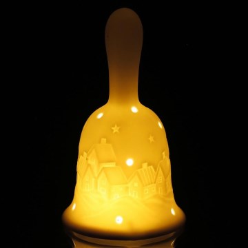 Decoração de Natal LED LED/3xLR44/branco quente sino