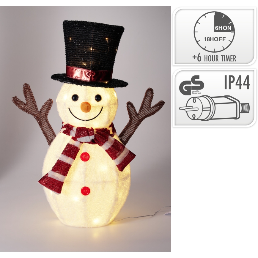 Decoração de Natal LED para exterior 35xLED/230V 67 cm IP44 boneco de neve