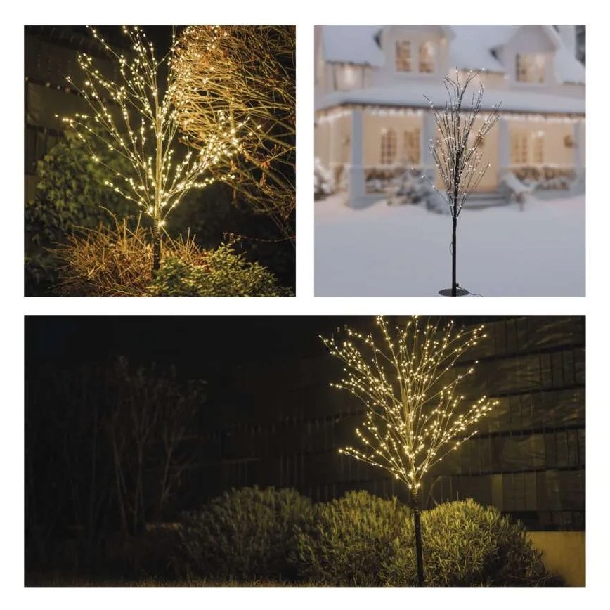 Decoração de Natal LED para exterior 600xLED/3,8W/230V 120 cm branco quente IP44