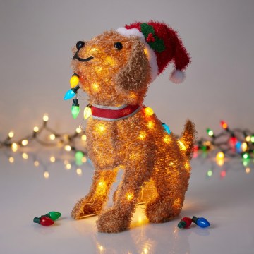 Decoração de Natal LED para exterior 70xLED/230V 55 cm IP44 cão