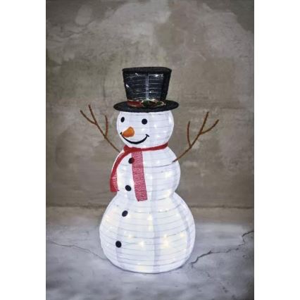 Decoração de Natal LED para exterior 80xLED/2,25W/4,5/230V IP44 90 cm boneco de neve