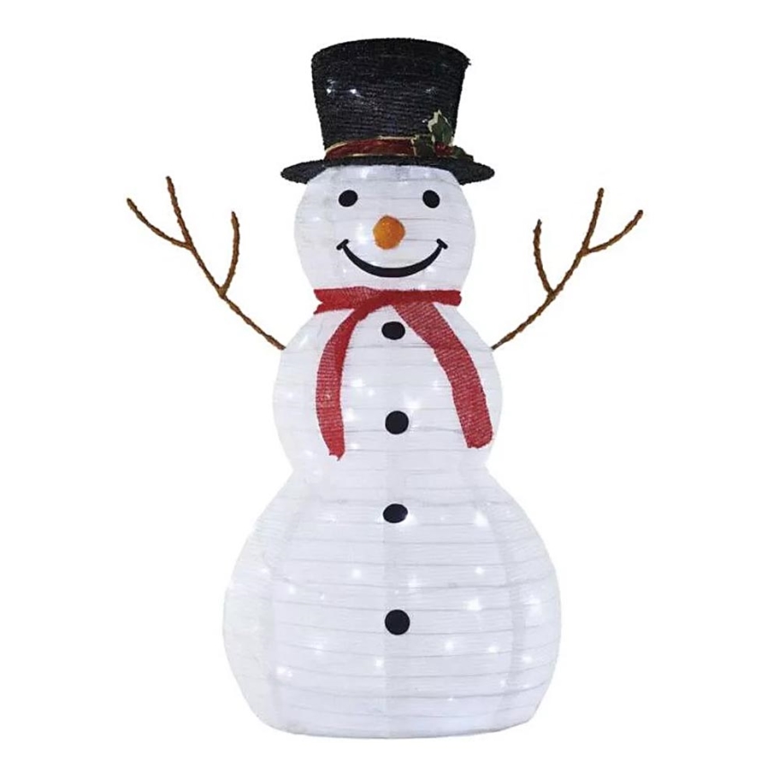 Decoração de Natal LED para exterior 80xLED/2,25W/4,5/230V IP44 90 cm boneco de neve