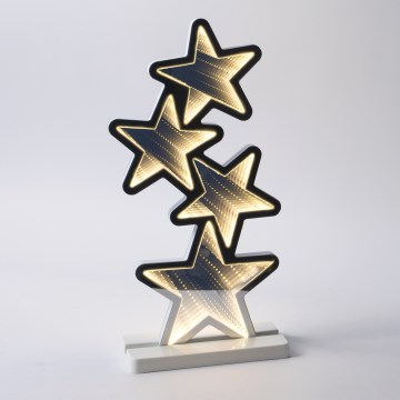 Decoração de Natal LED para exterior LED/3,6W/230V IP44, estrelas, branco quente