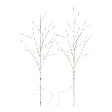 Decoração de Natal LED para exterior — 100 LEDs, 3x AA, branco quente, IP44