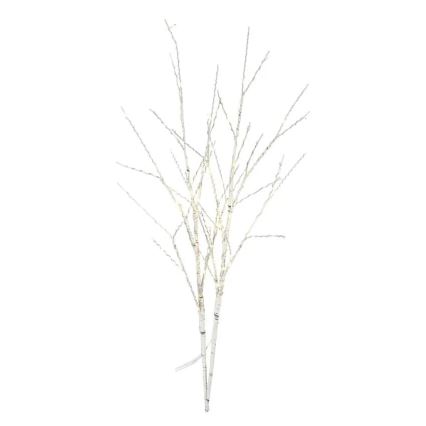 Decoração de Natal LED para exterior — 100 LEDs, 3x AA, branco quente, IP44