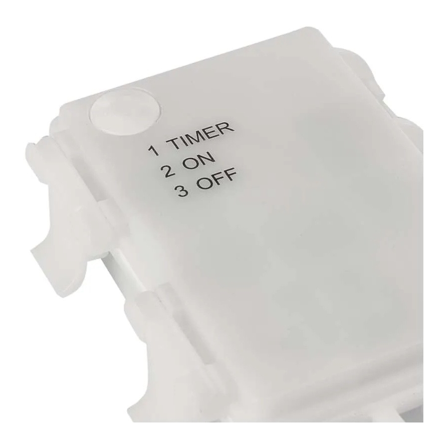 Decoração de Natal LED para exterior — 100 LEDs, 3x AA, branco quente, IP44