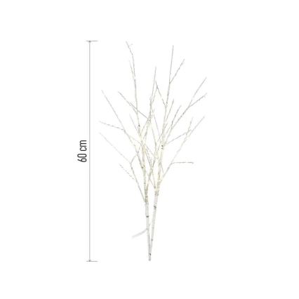 Decoração de Natal LED para exterior — 100 LEDs, 3x AA, branco quente, IP44