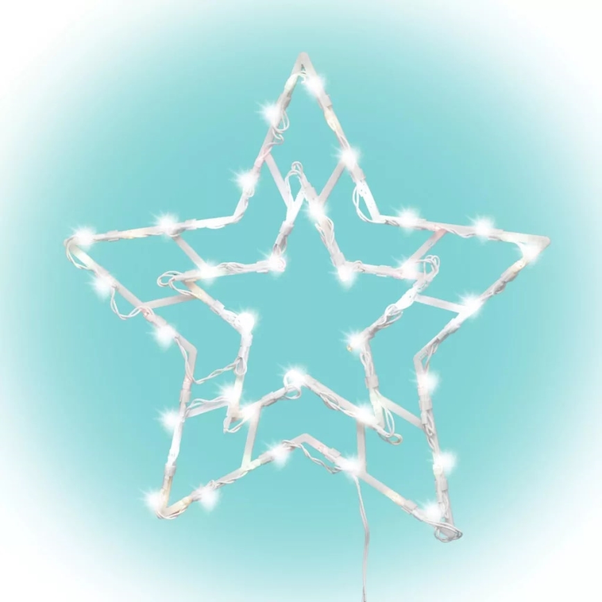 Decoração de Natal LED para janelas exteriores 35xLED/230V IP44 branco quente/estrela