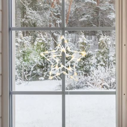 Decoração de Natal LED para janelas exteriores 35xLED/230V IP44 branco quente/estrela