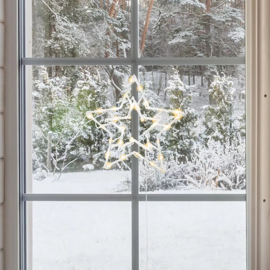 Decoração de Natal LED para janelas exteriores 35xLED/230V IP44 branco quente/estrela