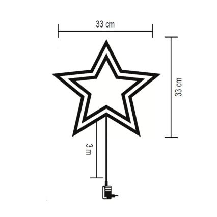 Decoração de Natal LED para janelas exteriores 35xLED/230V IP44 branco quente/estrela