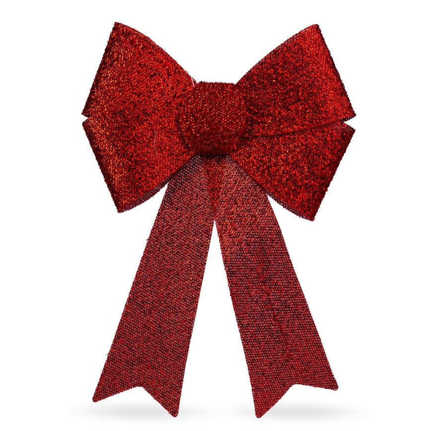 Decoração de Natal LED RGB, 11 LEDs / 3x LR44, 40 x 30 cm, laço vermelho