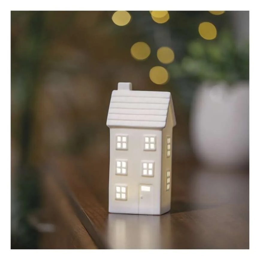 Decoração de Natal LED — casinha LED alimentada por CR2032