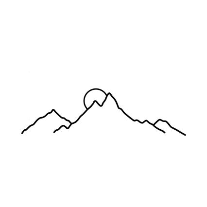 Decoração de parede 100x29 cm montanhas metal