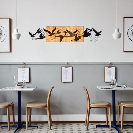 Decoração de parede 111x25 cm pássaros