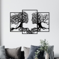 Decoração de parede 116x71 cm Árvore da Vida metal