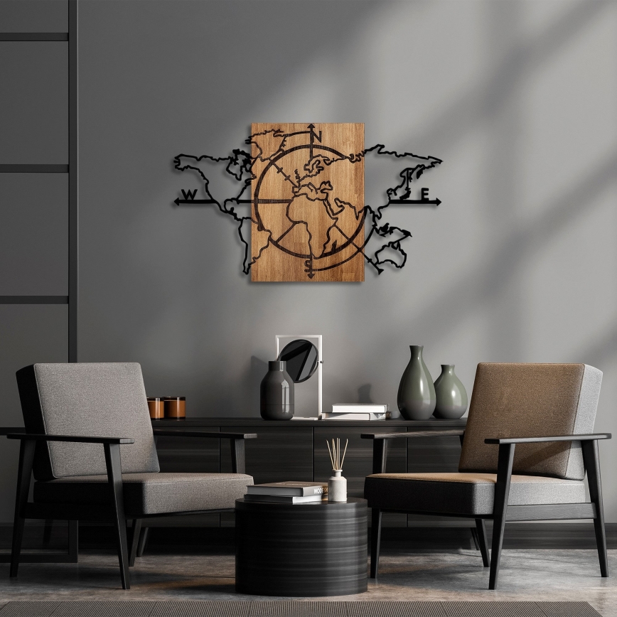 Decoração de parede 119x70 cm mapa