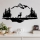 Decoração de parede 2 pçs 70x38 cm veado metal/preto