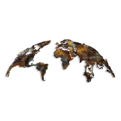 Decoração de parede 2 unid. 150x59 cm planeta metal
