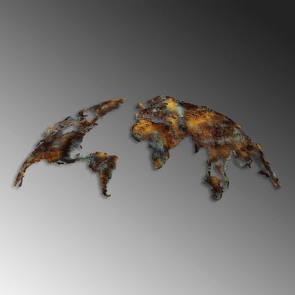 Decoração de parede 2 unid. 150x59 cm planeta metal