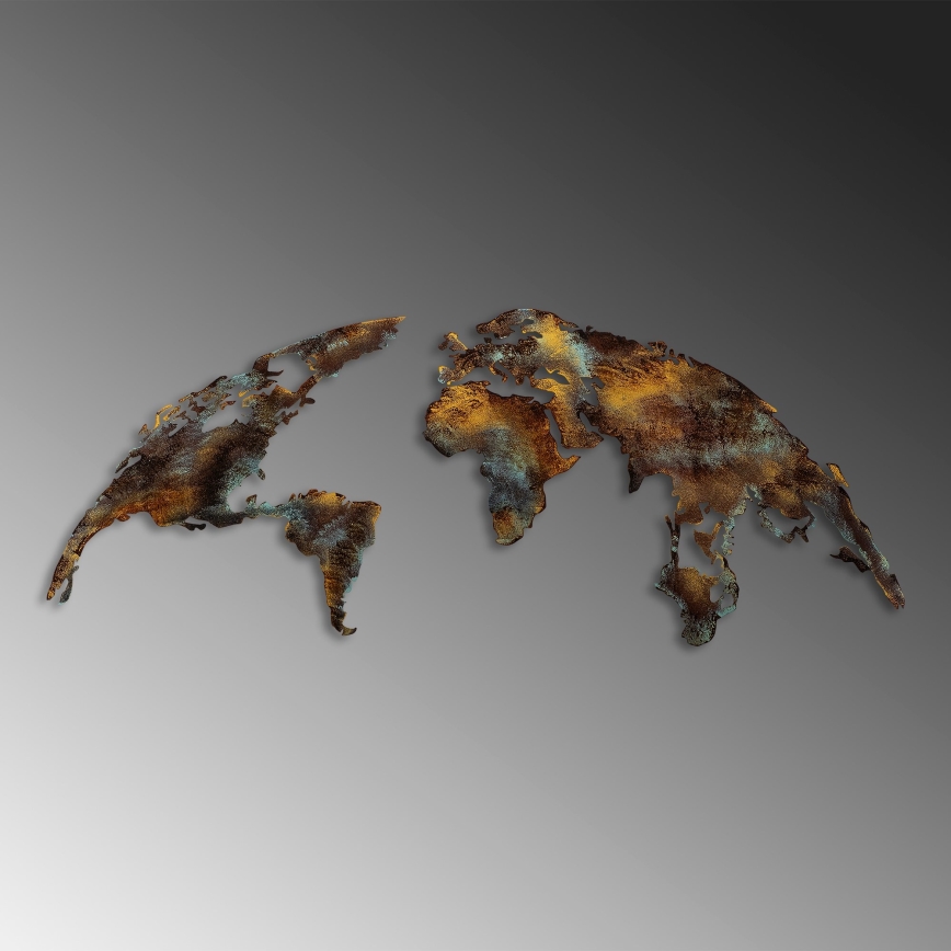 Decoração de parede 2 unid. 150x59 cm planeta metal