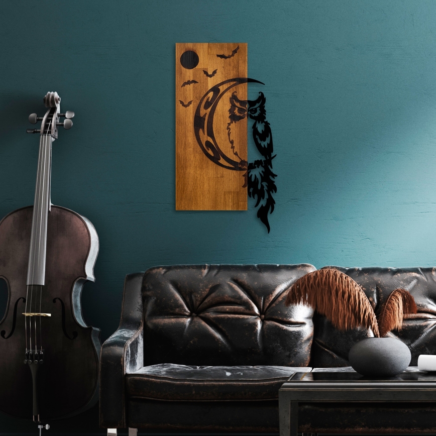 Decoração de parede 36x66 cm coruja
