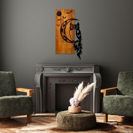 Decoração de parede 36x66 cm coruja