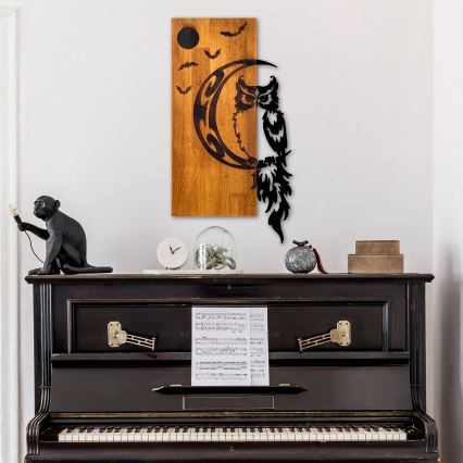 Decoração de parede 36x66 cm coruja