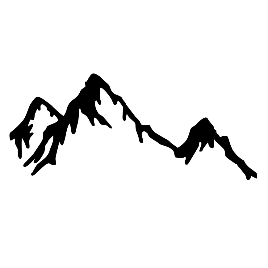 Decoração de parede 37x70 cm montanhas em metal