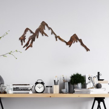 Decoração de parede 45x70 cm montanhas metal