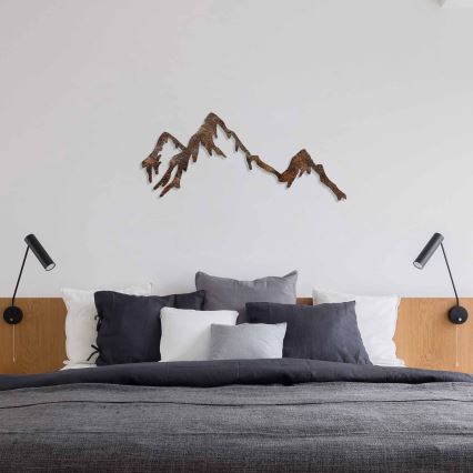 Decoração de parede 45x70 cm montanhas metal
