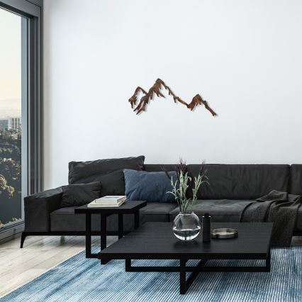 Decoração de parede 45x70 cm montanhas metal