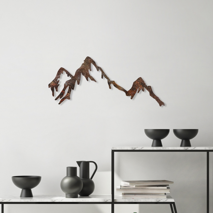 Decoração de parede 45x70 cm montanhas metal