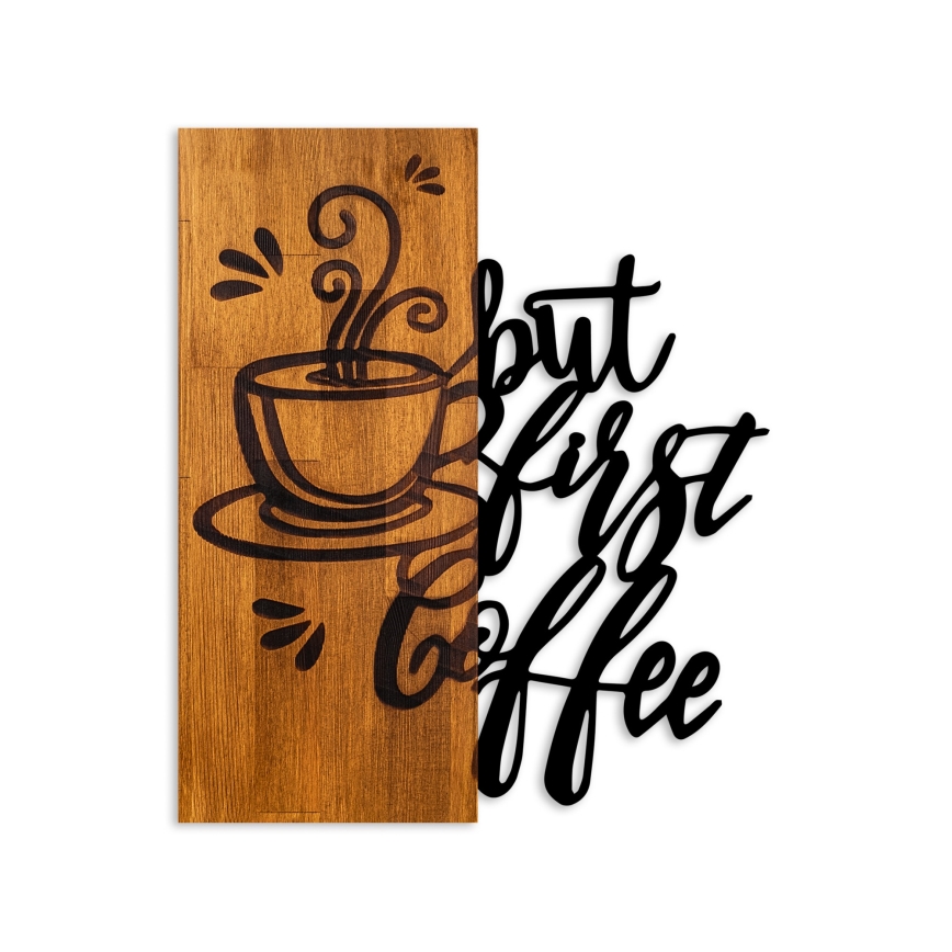 Decoração de parede 50x58 cm café