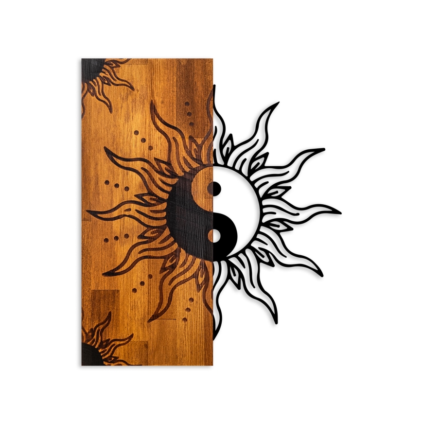 Decoração de parede 50x58 cm jin jang