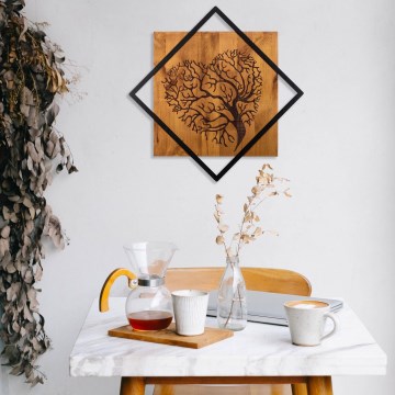 Decoração de parede 54x54 cm árvore