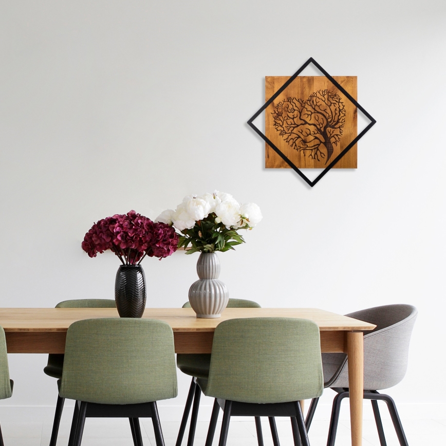 Decoração de parede 54x54 cm árvore