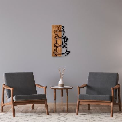 Decoração de parede 58x34 cm chávenas