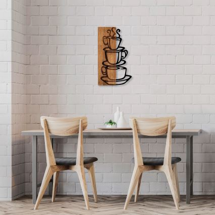 Decoração de parede 58x34 cm chávenas