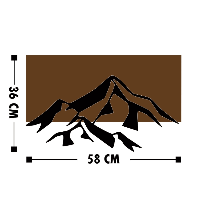 Decoração de parede 58x36 cm montanhas