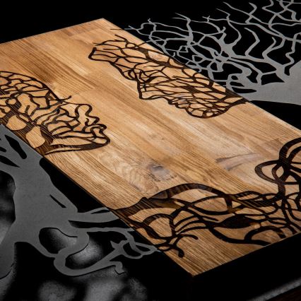 Decoração de parede 58x92 cm madeira/metal