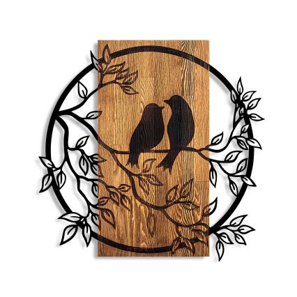 Decoração de parede 59x57 cm pássaros